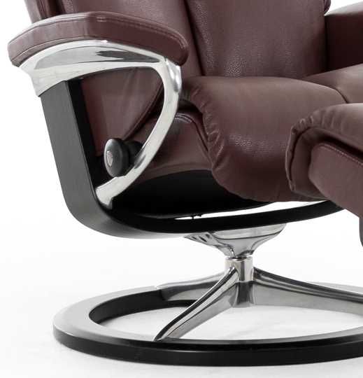 Stressless® by Ekornes® Magic Medium Signature Reclining Chair with Footstool Set 2