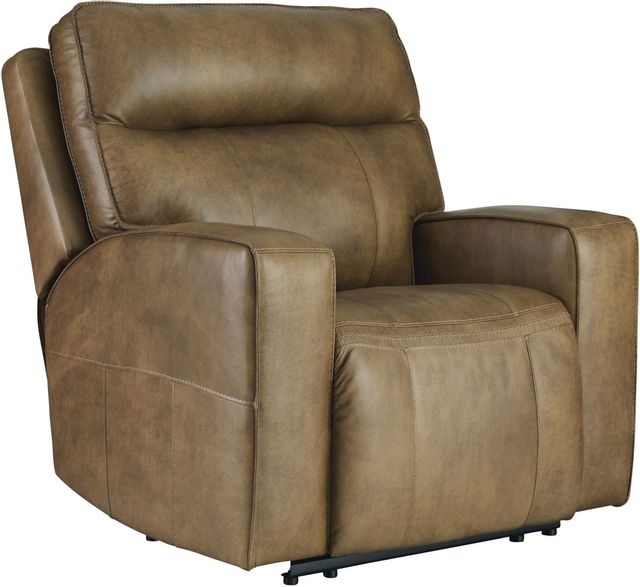 Signature Design by Ashley® Game Plan Caramel Oversized Recliner-0