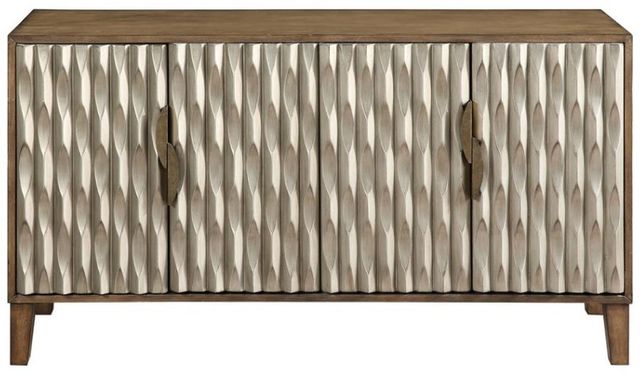 Coast2Coast Home™ Accents by Andy Stein Fossil Brown/Metallic Media Credenza-1