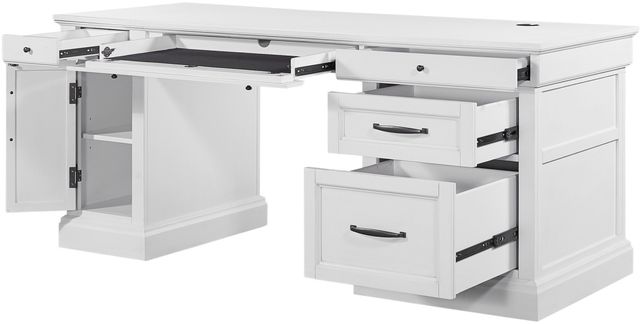 Parker House® Shoreham Effortless White Pedestal Desk 1