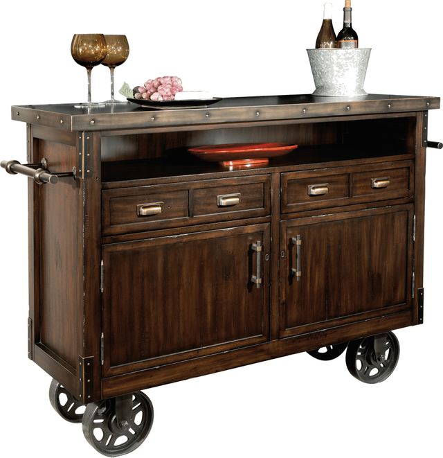 Howard Miller® Barrows Rustic Hardwood Wine and Bar Cabinet
