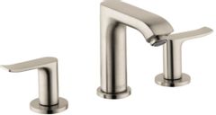 Hansgrohe Metris Brushed Nickel 1.2 GPM Widespread Faucet with Pop-Up Drain