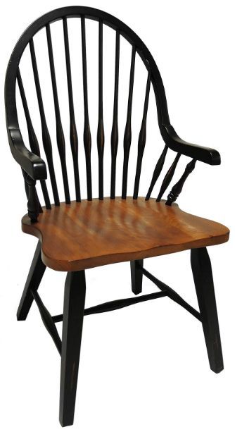 TEI St. Michael Black/Woontone Windsor Arm Chair