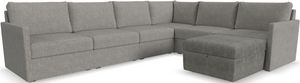 Flex by Flexsteel® 7-Piece Gray Sectional with Ottoman