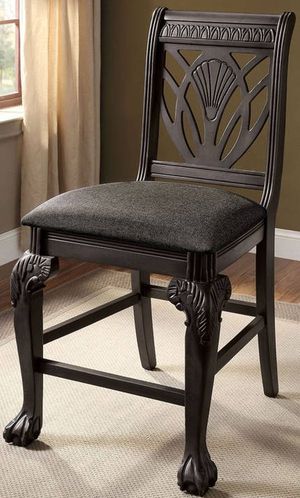 Furniture of America® Petersburg 2-Piece Dark Gray Counter Height Chair Set