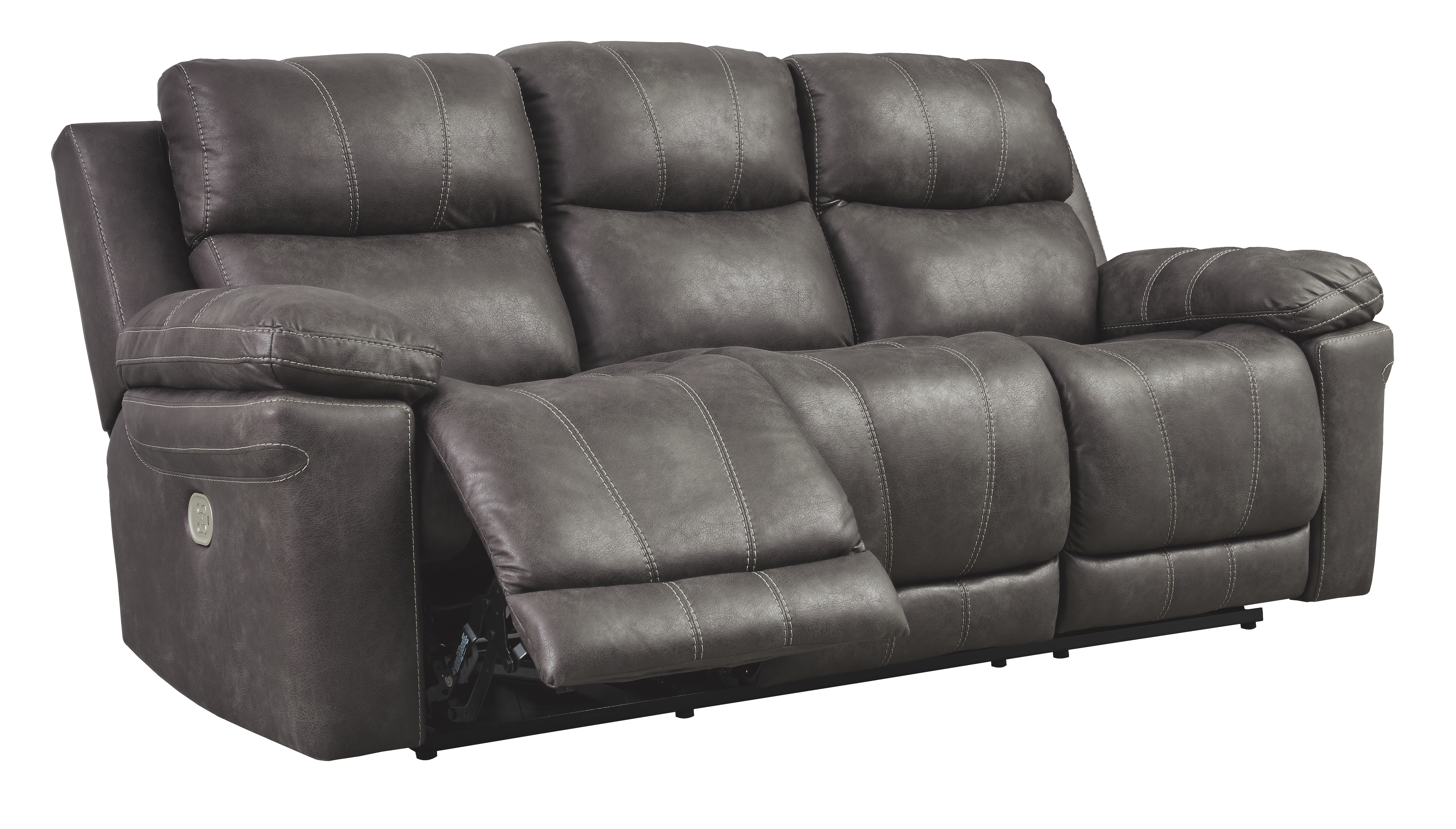 Signature Design by Ashley® Erlangen Midnight Power Reclining Sofa with Adjustable Headrest