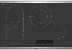 Bosch 800 Series 30" Black with Stainless Steel Frame Electric Cooktop-NET8068SUC