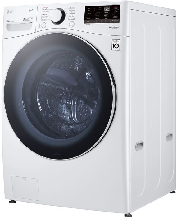 LG White Front Load Laundry Pair 8