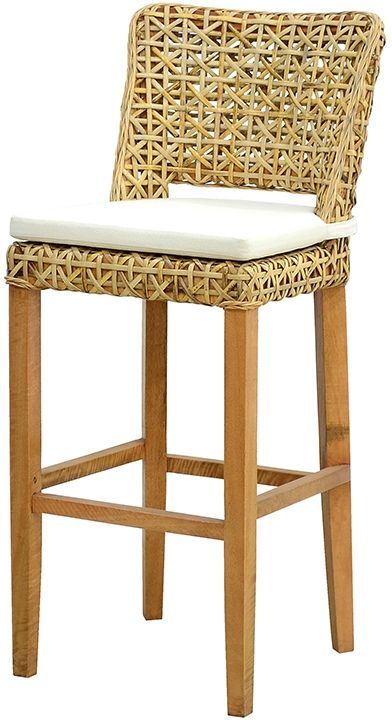 A & B Home Natural Woven Tall Bar Chair