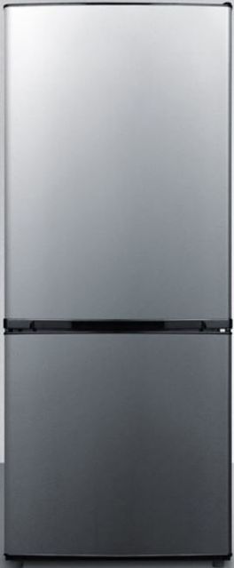Summit® 10.2 Cu. Ft. Bottom Freezer Refrigerator-Stainless Steel 0