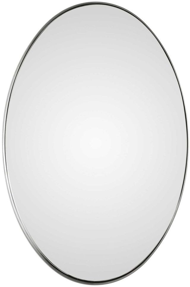 Uttermost® Pursley Brushed Nickel Oval Mirror-0
