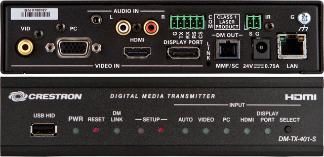 Crestron® DigitalMedia 8G™ Fiber Transmitter 401 1