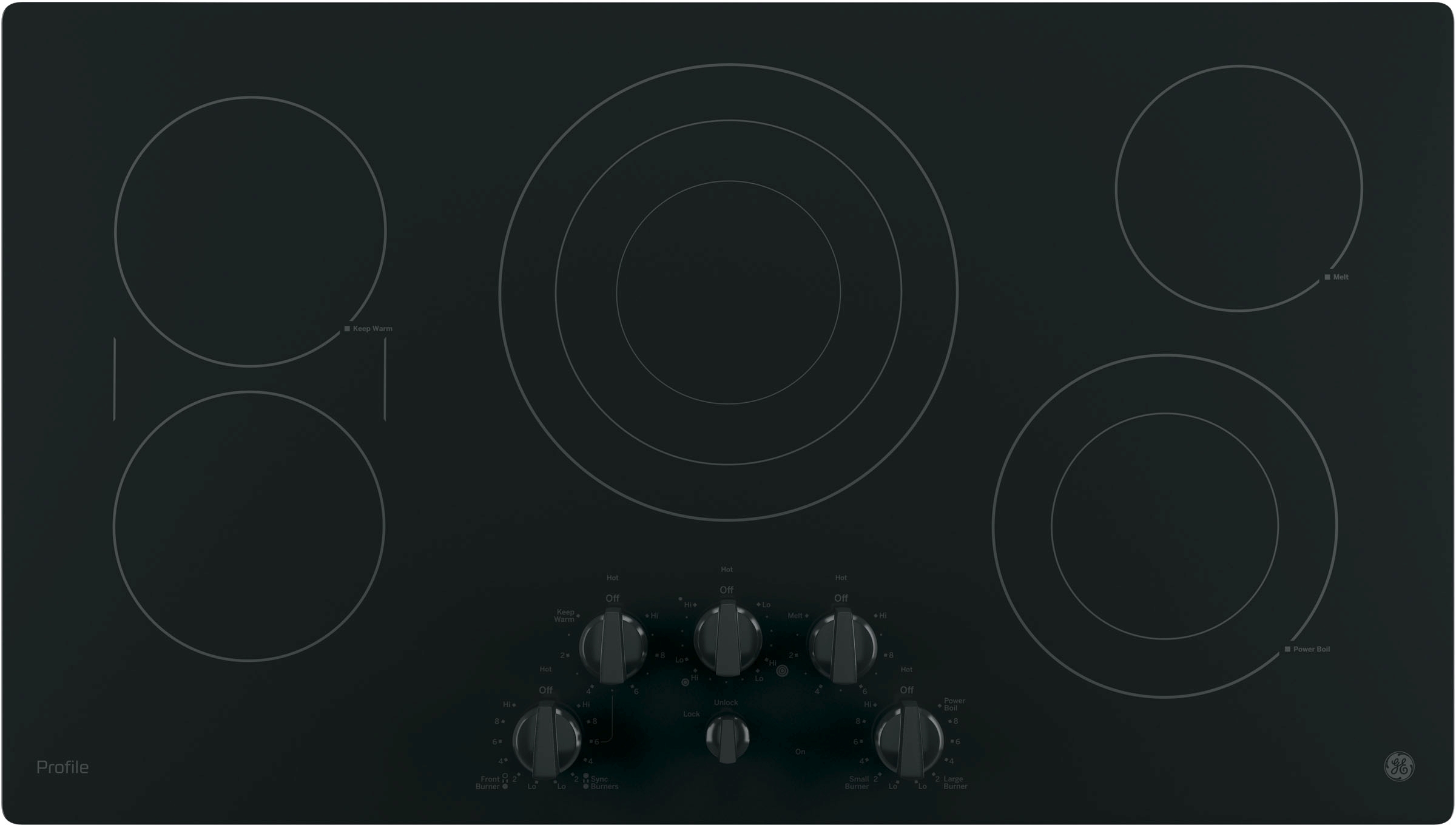 GE Profile™ Series 36" Black Electric Cooktop