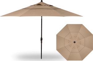 Treasure Garden® Sesame Linen Auto Tilt Patio Umbrella