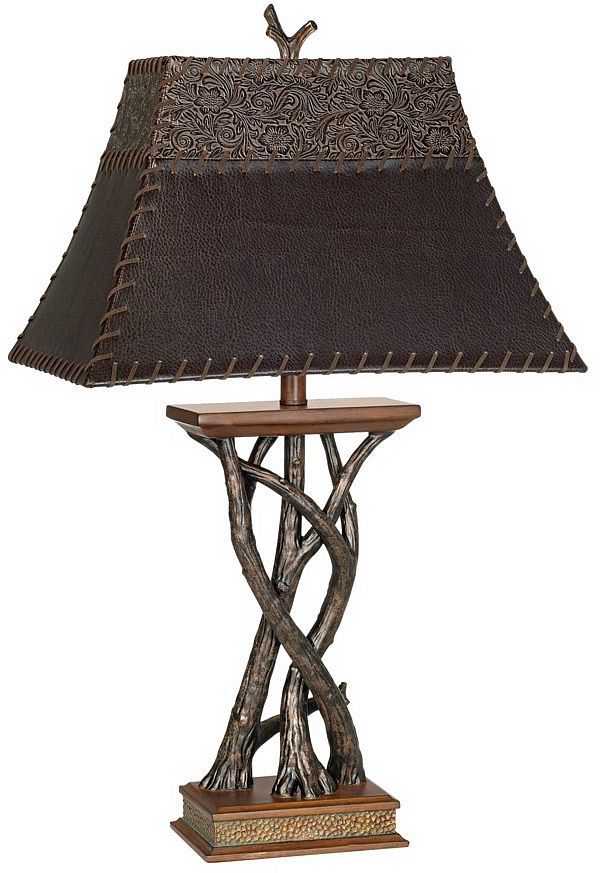 Pacific Coast® Lighting Montana Reflections Dark Fruitwood Table Lamp