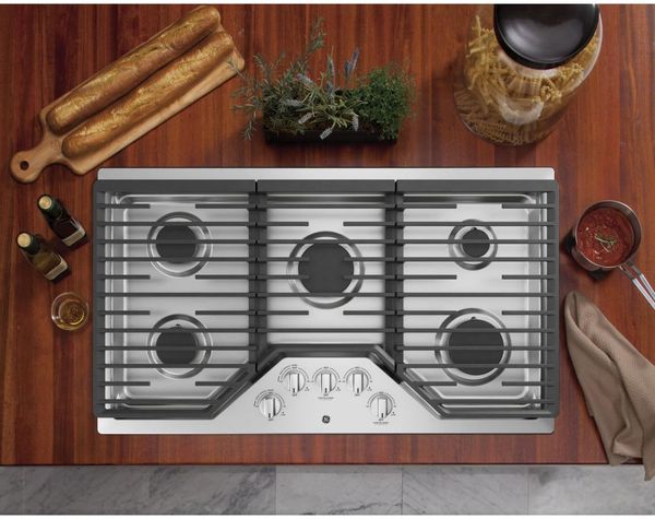 GE 36in Stainless Steel Built-In Gas Cooktop