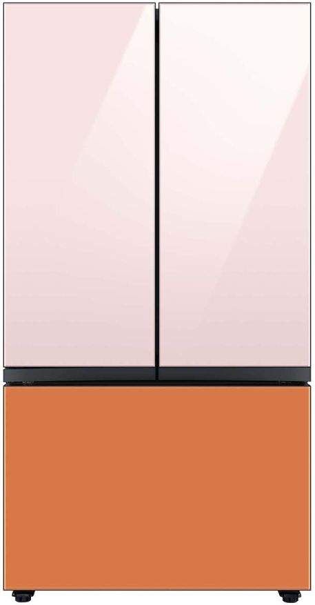 Samsung Bespoke 36" Clementine Glass French Door Refrigerator Bottom Panel 7