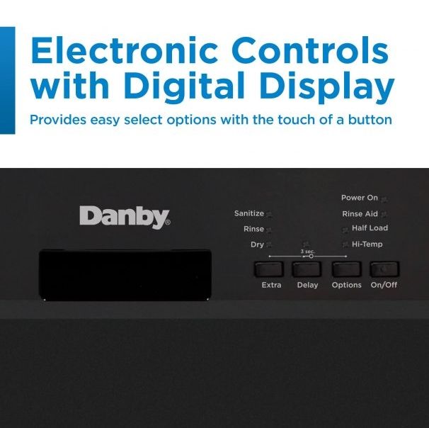 Danby® 18" Black Built In Dishwasher-3