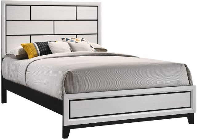 Crown Mark Akerson Chalk Queen Panel Bed-0