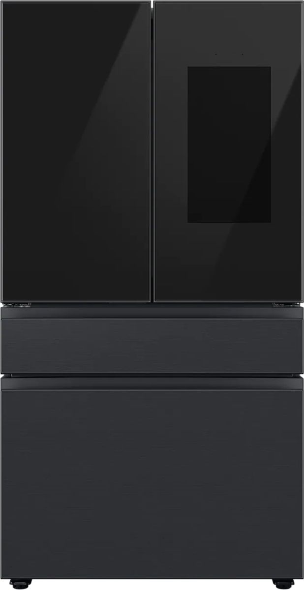 Samsung Bespoke 28.6 Cu. Ft. Charcoal Glass/Matte Black Steel French Door Refrigerator 0
