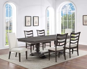 Steve Silver Co. Hutchins Dining Table, 4 Side Chairs and 2 Upholstered Chairs