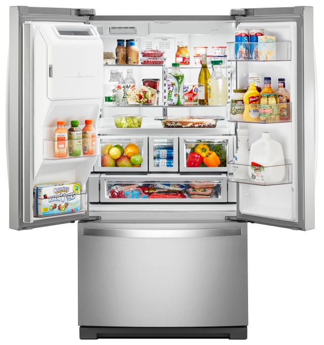 Réfrigérateur à portes françaises de 36 po Whirlpool® de 26,8 pi³ - Acier inoxydable résistant aux traces de doigts 12