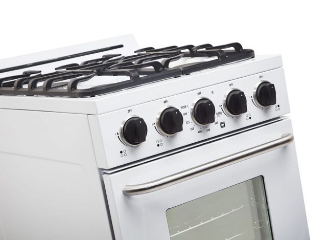 Unique® Appliances Classic 20" White Freestanding Liquid Propane Gas Range 4