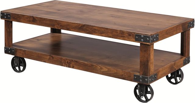 Aspenhome® Industrial Fruitwood Cocktail Table-0