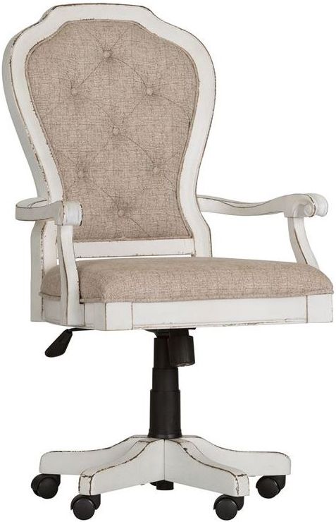 Liberty Furniture Magnolia Manor Antique White Jr Executive Desk Chair-0