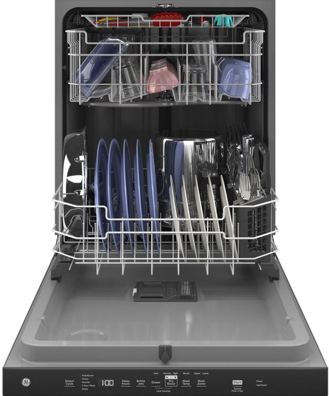 GE® 24" White Built-In Dishwasher-2