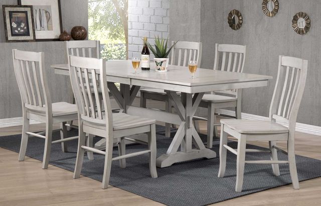 Winners Only® Carmel Grey 78" Table with Butterfly Leaf