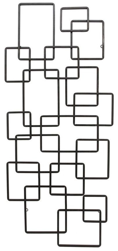 Moe's Home Collection Steel Squares Black Wall Decor