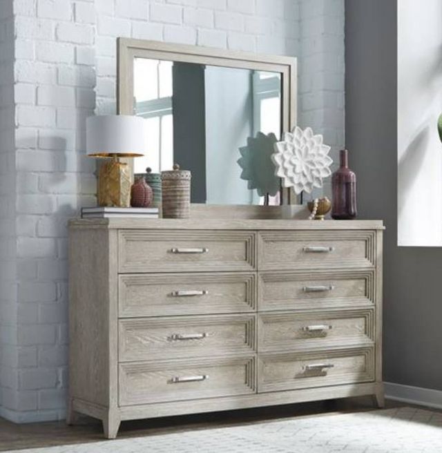 Liberty Belmar Washed Taupe/Silver Champagne Dresser and Mirror-1