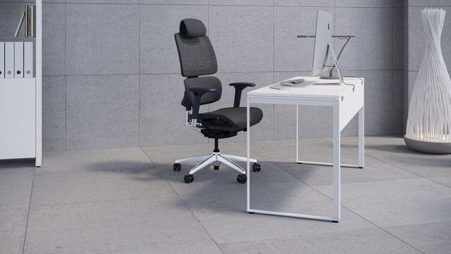 BDI Linea™ Satin White Work Desk 5
