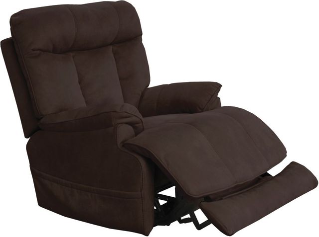 Catnapper® Anders Dark Chocolate Power Lay Flat Recliner with Power Headrest/Lumbar & Extended Ottoman 0