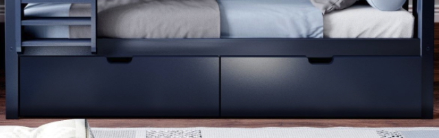 M3 Furniture Blue Under-Bed Storage Drawers