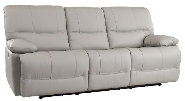 Man Wah Light Grey Leather Power Zero Gravity Reclining Sofa | Miskelly ...