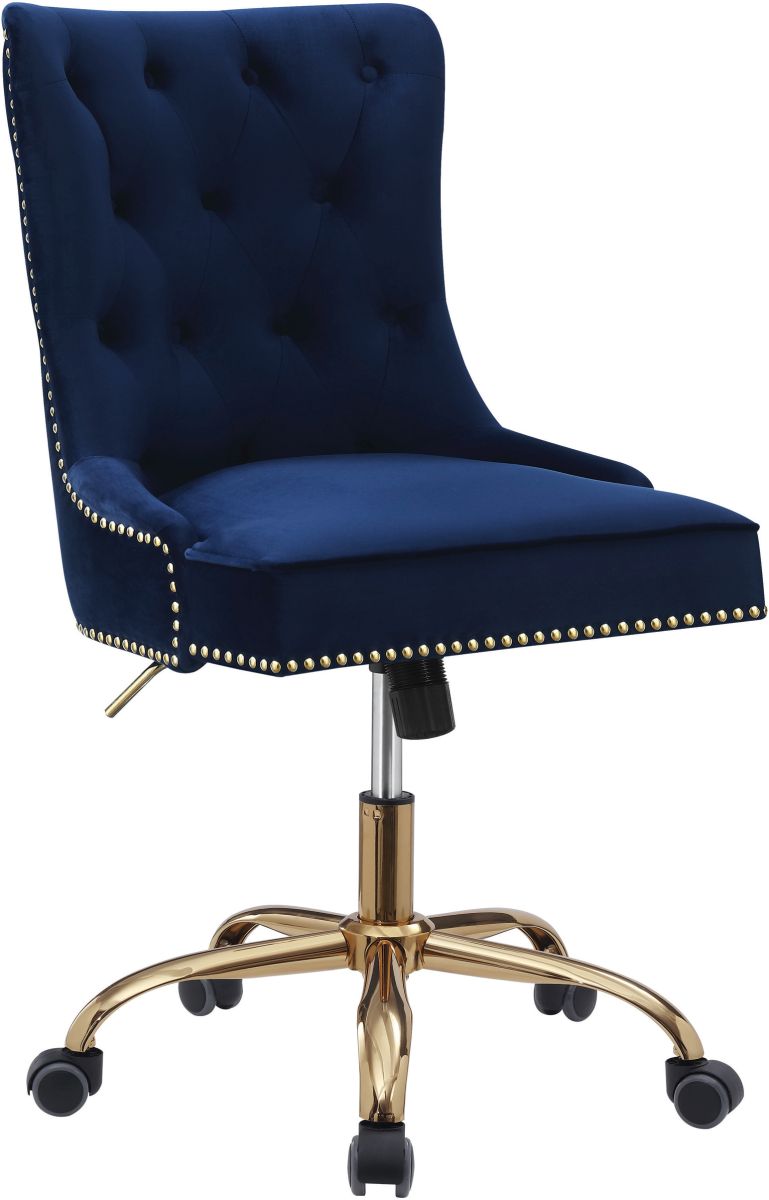 blue velvet office chairs