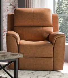 Flexsteel Henry Leather Power Reclining Chair With Power Headrests & Lumbar