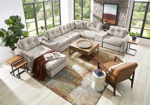 ModularOne Beige LAF Chaise 8 Piece Sectional