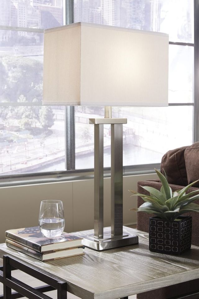 Signature Design by Ashley® Aniela 2-Piece Silver Metal Table Lamps-3
