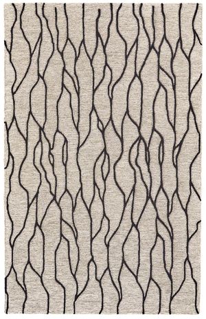 Feizy Enzo Black/Taupe 5' x 8' Rug