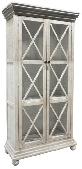 Crestview Collection Pembroke Plantation Glass Door Hudson Tall Cabinet