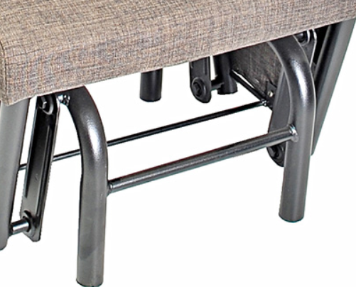 Pouf Footstools en tissu gris PEL International® 1