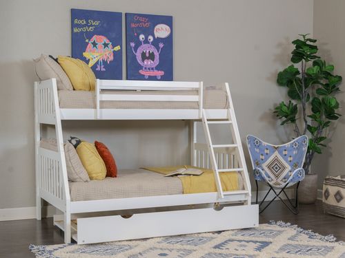 Columbia Twin Over Full Bunk Bed with Twin Trundle Bed
