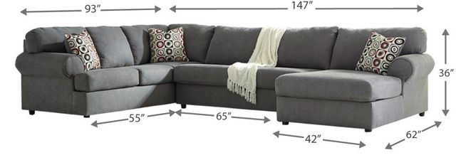Signature Design by Ashley® Jayceon Steel 3-Piece Sectional with Chaise 3