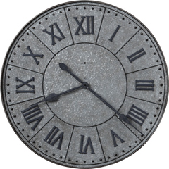 Howard Miller® Manzine 32" Aged Galvanized Steel Metal Wall Clock