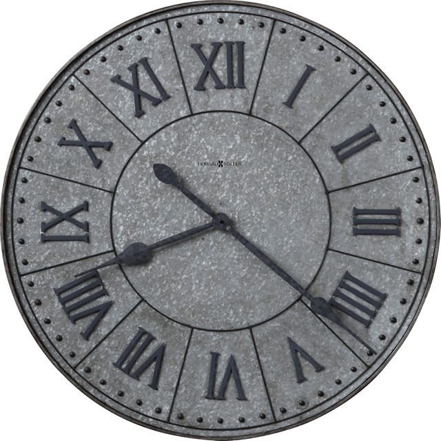 Howard Miller® Manzine 32" Aged Galvanized Steel Metal Wall Clock