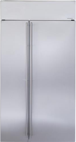 Monogram® 25.4 Cu. Ft. Built In Side By Side Refrigerator-Stainless Steel