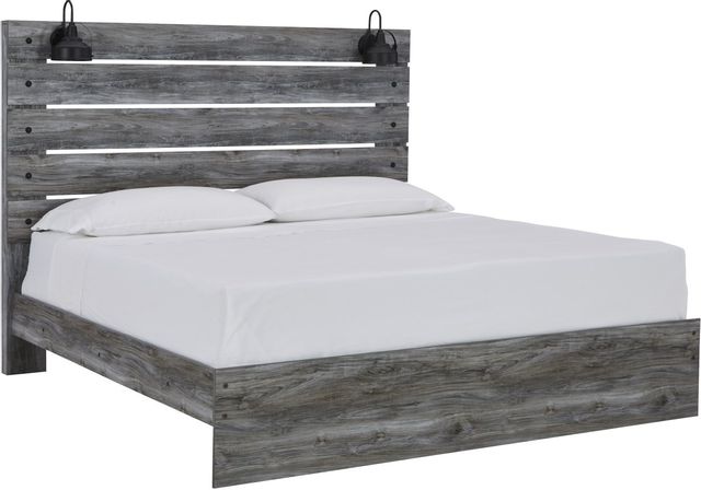 Signature Design by Ashley® Baystorm 2-Piece Gray King Panel Bed Set-1